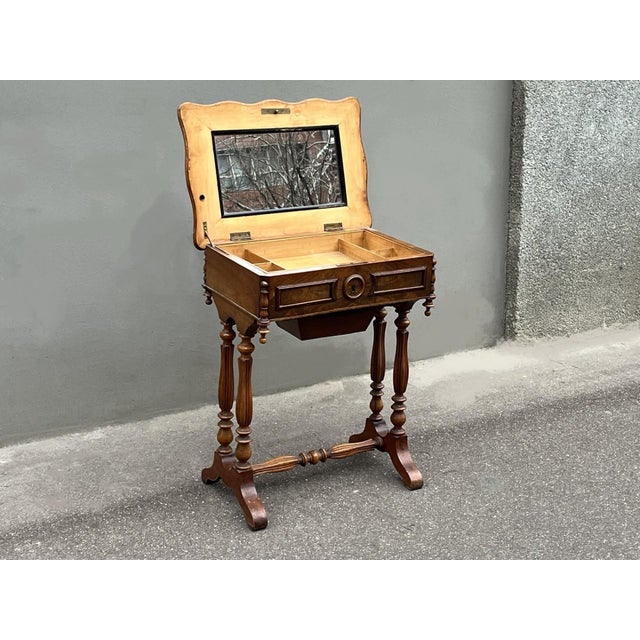 Wood Late 19th Century French XIXth Century Vanity Dressing Table For Sale - Image 7 of 8