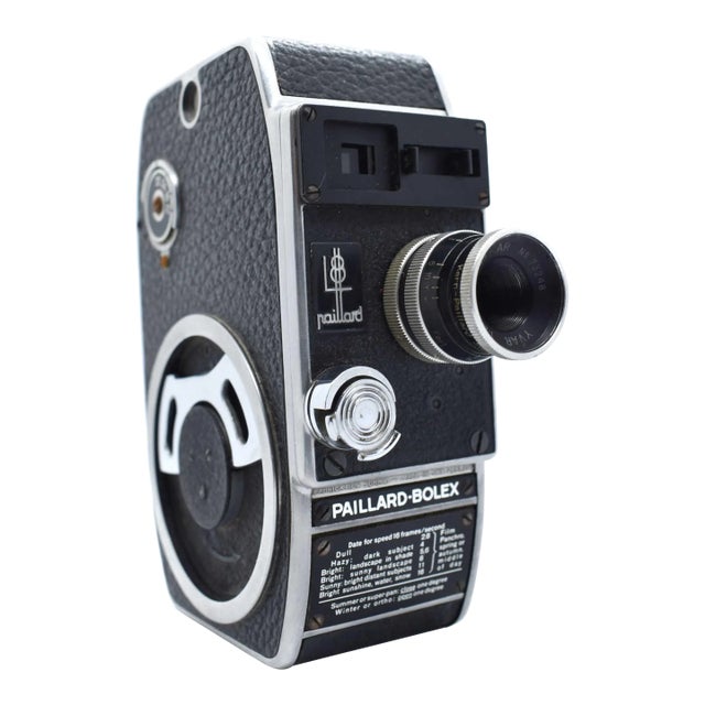 Mid 20th Century Paillard-Bolex B-8 8mm Movie Camera With Kern-Paillard Yvar Lens Switzerland For Sale