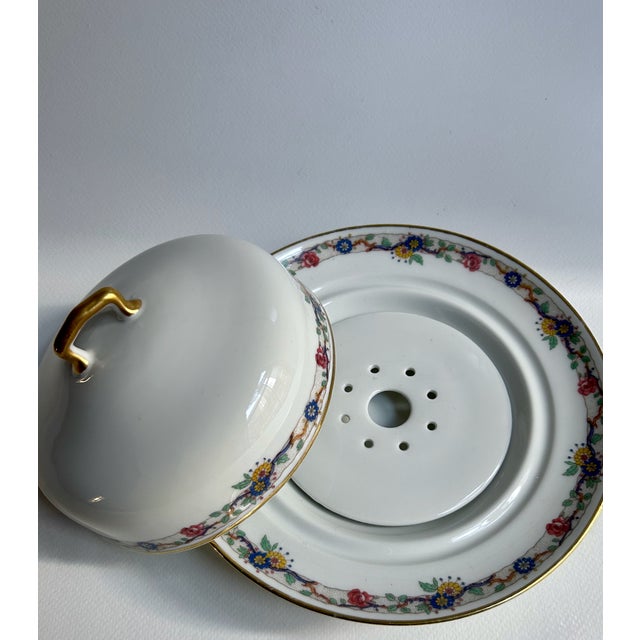 Ceramic Vintage Limoges Covered Porcelain Butter - Cheese Dish For Sale - Image 7 of 17