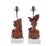 Pair of Balinese Carved Klungkung Wood Bust Lamps, 1920-40 For Sale