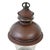 Large Antique French Copper and Glass Street Lantern, 1880 For Sale - Image 4 of 8