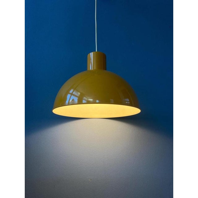 Yellow Enamel Pendant Lamp by Joe Hammerborg for Fog & Mørup For Sale - Image 6 of 13
