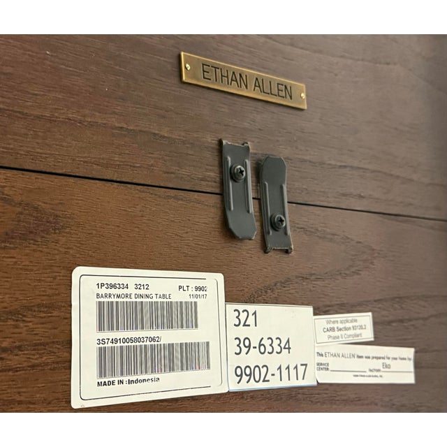 Ethan Allen Barrymore Extension Dining Table For Sale - Image 11 of 12