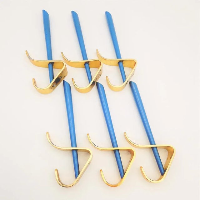 Mid-Century Space Age Clothes Hook, 1960s, Set of 6 For Sale - Image 4 of 6