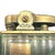 Stone Mid 20th Century German Green Marble German Brass Lighter W/ Watch by Eclydo For Sale - Image 7 of 9