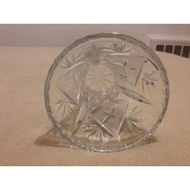 Vintage ABP American Brilliant Glass Corset Vase For Sale - Image 9 of 11