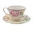 Ceramic Jessica McClintock Westbury Court "Christina" Cups & Saucers – Set of 5 Floral Porcelain For Sale - Image 7 of 12