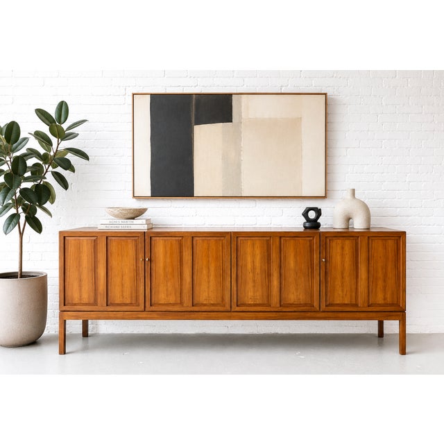 Mid-Century Modern Extra Long Mid Century Modern Rosewood Credenza / Media Stand, C. 1960's For Sale - Image 3 of 16