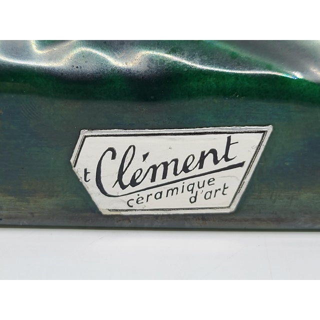 Lemanceau Charles, Sculpture Royal Pheasant by Charles Lemanceau for the Saint Clément Factory (C. 1930), 1920s, Ceramic & Enamel & Gold Leaf For Sale - Image 4 of 18