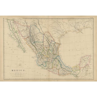 Antique Map of Central America and Gulf of Mexico, 1860 For Sale