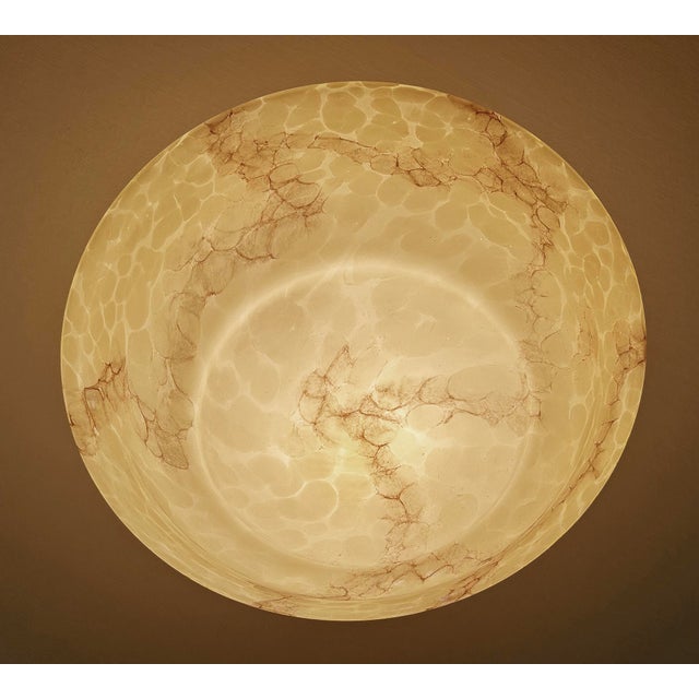 Art Deco Amber Glass Pendant Light, 1930s For Sale - Image 9 of 18