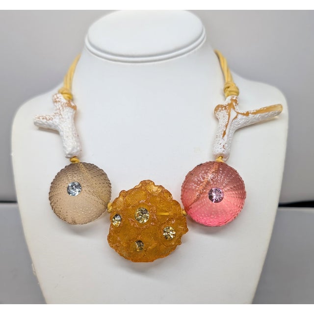 Vintage Signed Ugo Correani Italy Sea Urchin Necklace For Sale In Philadelphia - Image 6 of 11