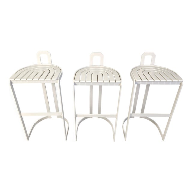 Vintage Bar Stools from Allmilmö, 1980s, Set of 3 For Sale