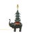Vintage Handpainted Dark Green Elephant Lamp With Tiered Pagoda Design For Sale - Image 12 of 12