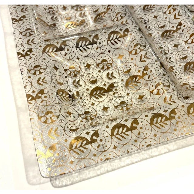 Vintage XL Georges Briard Glass Serving Tray For Sale - Image 9 of 10