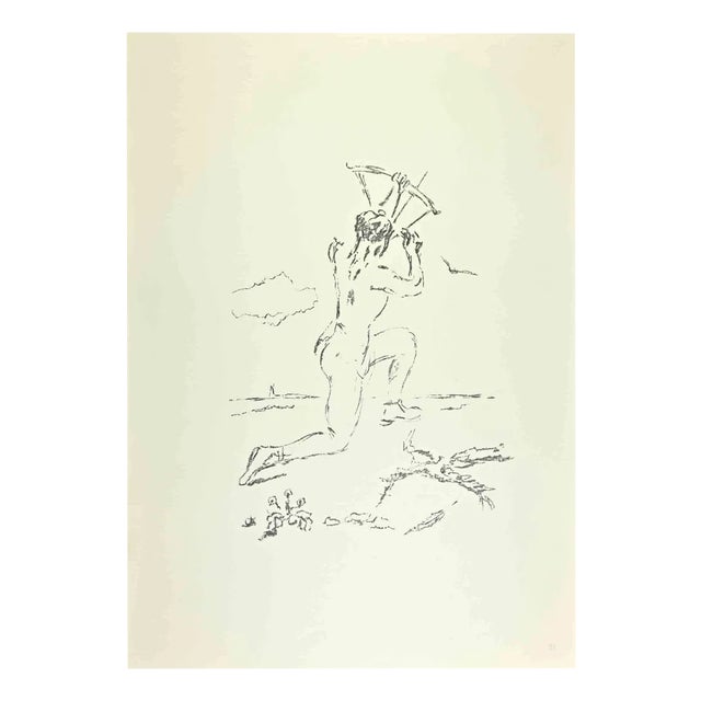 Filippo De Pisis, Archer, Lithograph, 1960s For Sale