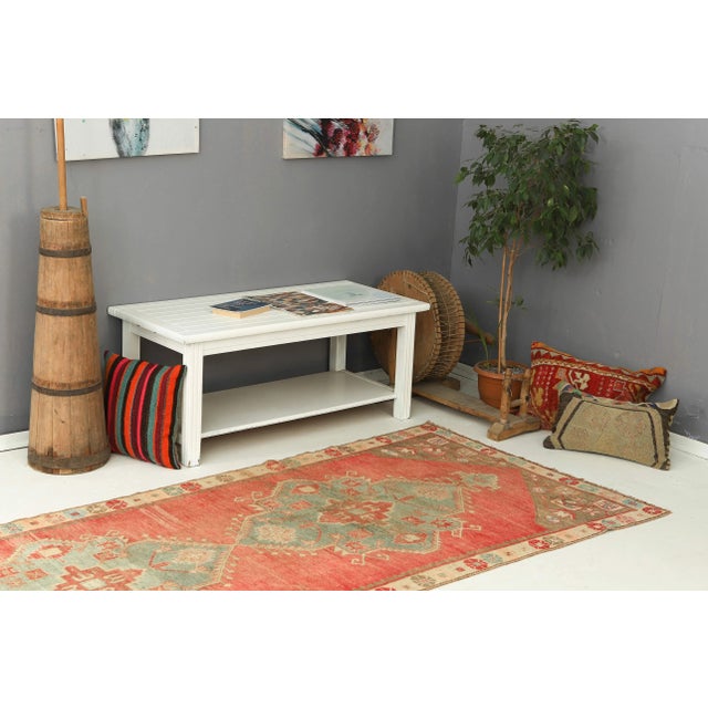 Mid 20th Century Vintage Decorative Turkish Runner Rug For Sale In Los Angeles - Image 6 of 7