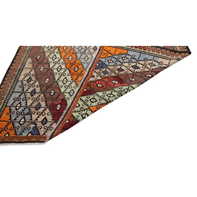 Mid 20th Century Vintage Turkish Kars Kilim Rug For Sale - Image 5 of 7