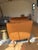 1990s Vintage Barrel Back Chairs in Amber Velvet, Carved Oak Arms – Pair For Sale - Image 5 of 9