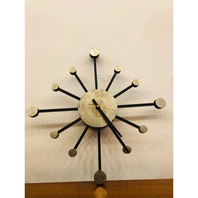 Silver Space Age Clock from Junghans, 1960s For Sale - Image 8 of 11