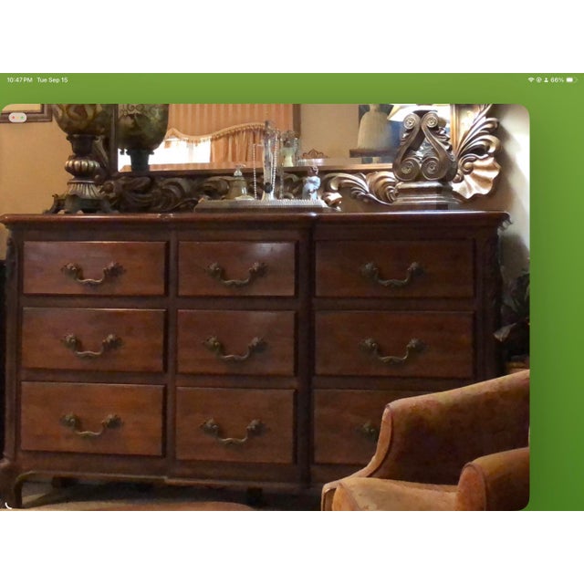 Wood 1980s Beautiful Henredon 6-Piece Bedroom Set ( Mattress & Bedding Not Included) For Sale - Image 7 of 11