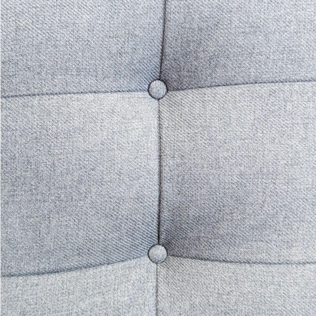 Gray Crate & Barrel Petrie Modern Gray Sectional Sofa With Chaise For Sale - Image 8 of 9