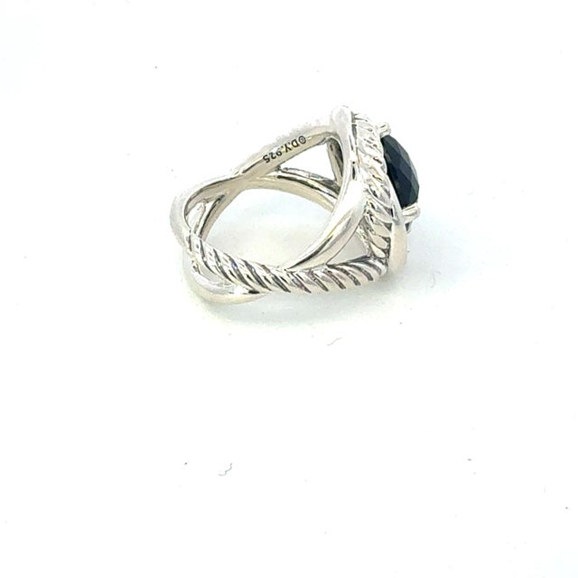 Authentic David Yurman Onyx Infinity Ring Size 7, 11 mm Sterling Silver Estate DY680 TRUSTED SELLER SINCE 2002 PLEASE SEE...