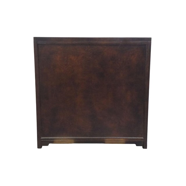 Baker Furniture Burled Walnut Asian Ming Chinoiserie 60" Executive Office Desk For Sale - Image 10 of 12