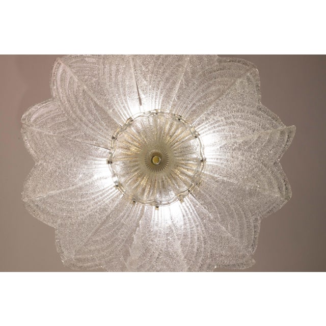 Transparent Amalfi Italian Murano Glass Ceiling Light or Chandelier, 1970s For Sale - Image 8 of 12