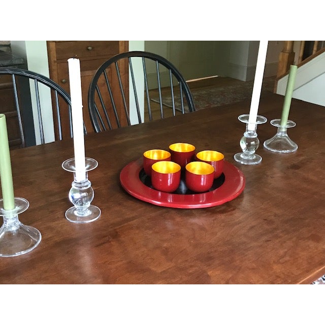 2010s Red Gold Leaf Cup For Sale - Image 5 of 6