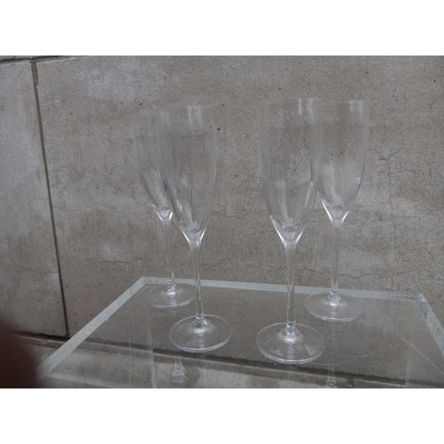 1960s 1960s Rosenthal Crystal Champagne Flutes- Set of 4 For Sale - Image 5 of 9