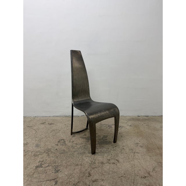 Gray Hothouse Canada Custom Welded Steel Side or Occasional Chair, 1990s For Sale - Image 8 of 18