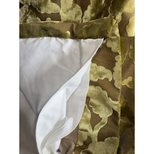 Textile Set of 5 Custom Cut Velvet Interlined Drapery Panels, 100" Long For Sale - Image 7 of 7