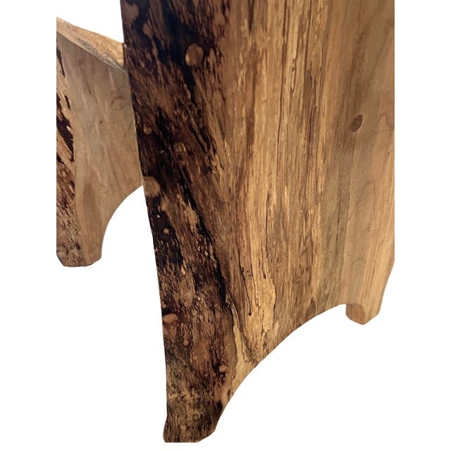 Live Edge Solid Maple Plank Chair - Handcrafted by Montana Rancher For Sale - Image 10 of 10