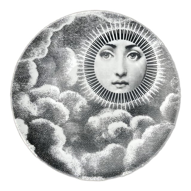 Fornasetti Themes and Variation Porcelain Plate, Pattern #101 For Sale