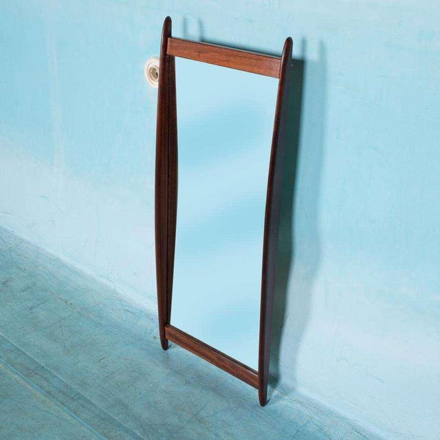 Scandinavian Teak Mirror, 1960s For Sale - Image 4 of 5