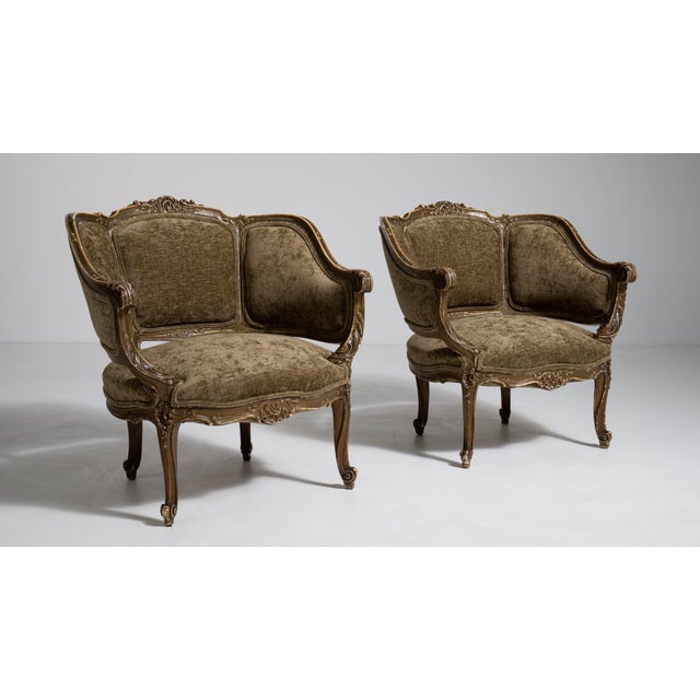 Pair of Louis XV Upholstered Armchairs, Rococo Style, France, Circa 1900 For Sale - Image 11 of 11