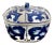 Blue and White Chinoiserie Ceramic Box For Sale