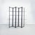 Italian modern black metal and tempered glass bookcase, 1990s. Floor bookcase composed of 4 rectangular shelves in...