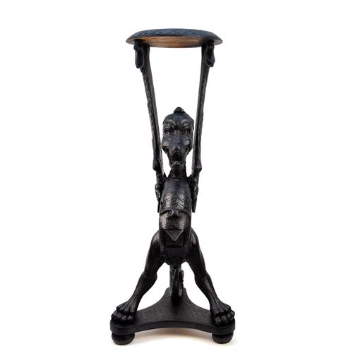 A wooden pedestal stand adorned with an impressive carved dragon motif, which gives it exceptional artistic value. The...