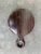 Art Deco Vintage Turtle ? Hand Mirror Macassar Ebony Round Loop Wall Art Deco Modern For Sale - Image 3 of 6