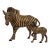 Vintage Woven Wicker Zebras, a Pair For Sale