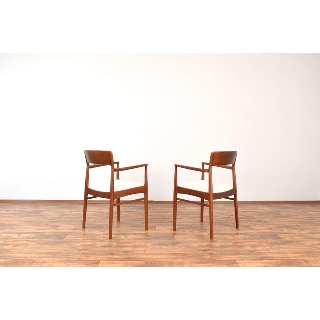 Danish Teak Dining Chairs by Henning Kjærnulf for Korup Stolefabrik, 1960s, Set of 2 For Sale - Image 4 of 17