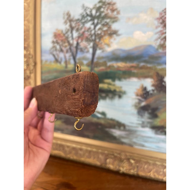 1970s Antique Hand Carved Wooden Textile Stamp Mold Converted to Key Hook Rack. For Sale - Image 5 of 10
