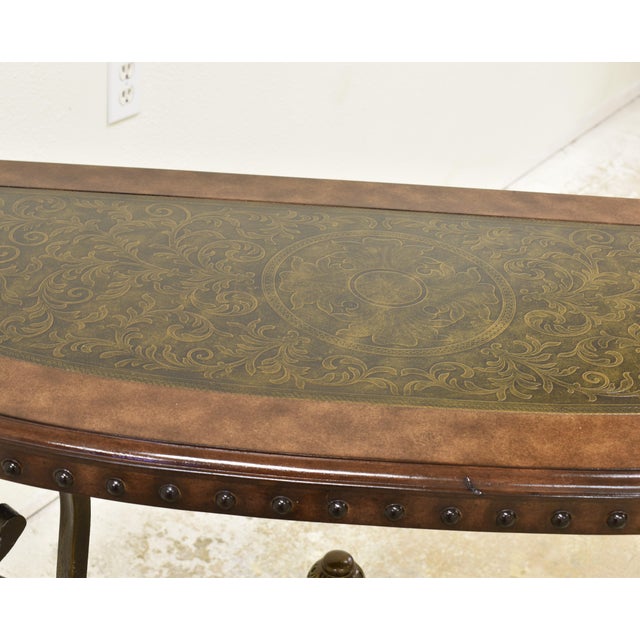 Signature Design "Ashley" Tuscan Style Demilune Entry/Console Table For Sale - Image 9 of 10