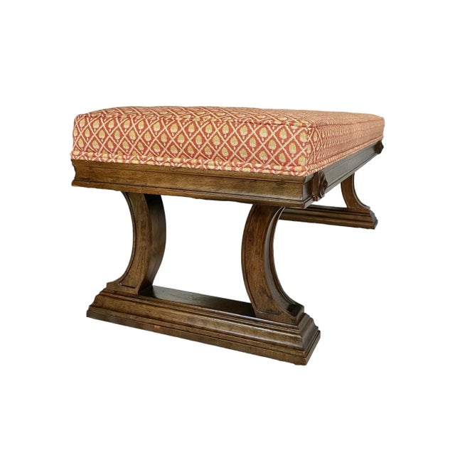 1960s Neoclassical Bench in Mahogany For Sale - Image 4 of 6