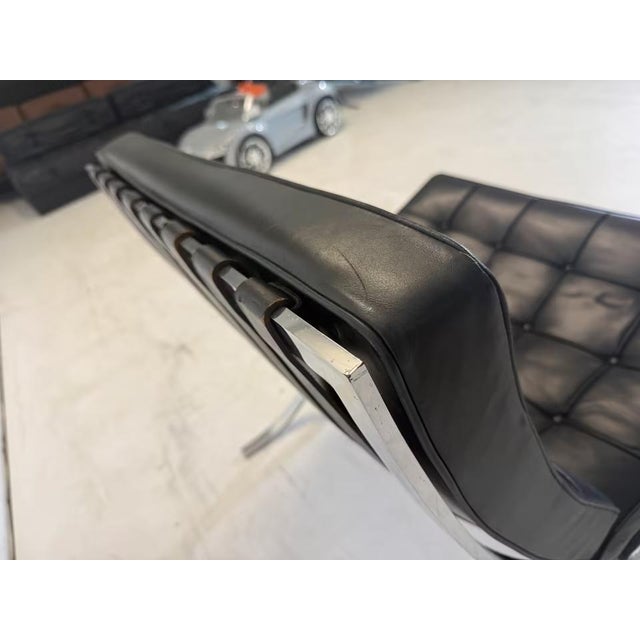 Leather Barcelona Chair by Ludwig Mies Van Der Rohe for Knoll Inc. For Sale - Image 9 of 15