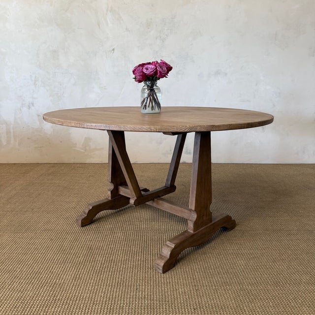 2020s Lyon Reclaimed European Pine Oval Dining Table or Center Table in Natural For Sale - Image 5 of 14