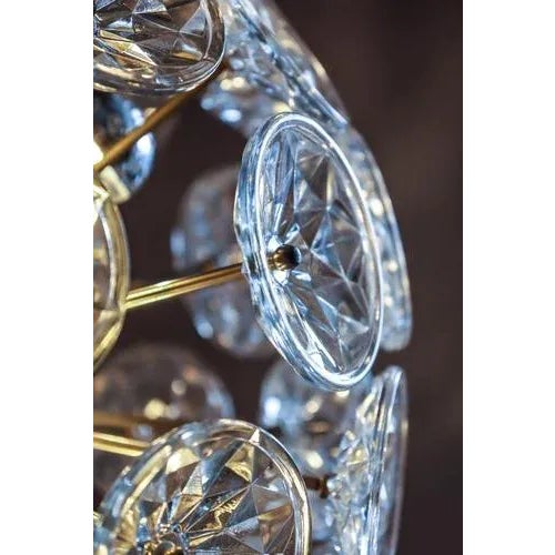 Starburst Chrome and Glass Chandelier from Val Saint Lambert, France, 1960s For Sale - Image 6 of 12