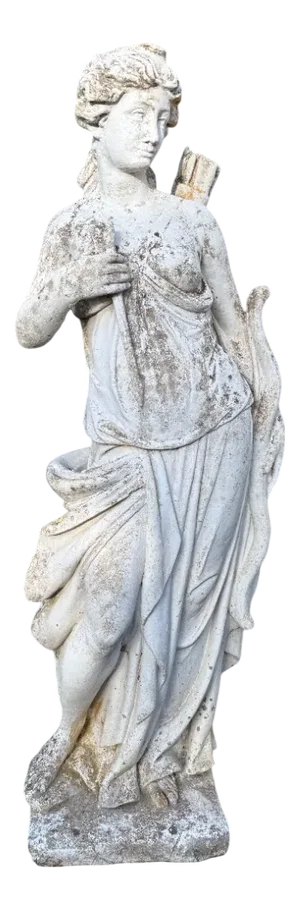 Diana the Huntress Sculpture in Reconstituted Stone, 1950